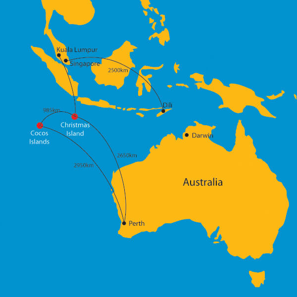 christmas island map australia